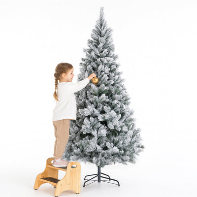 Albero di Natale Innevato Bianco Winter Palace Foltissimo 150cm 550 Rami Innesto