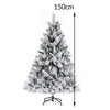 Albero di Natale Innevato Bianco Winter Palace Foltissimo 150cm 550 Rami Innesto