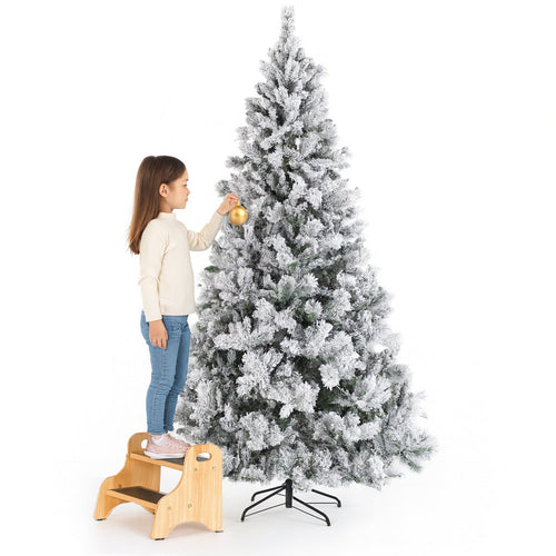 Albero di Natale Innevato Bianco Winter Palace Foltissimo 180cm 1000 Rami Innesto