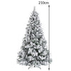 Albero di Natale Innevato Bianco Winter Palace Foltissimo 210cm 1420 Rami Innesto