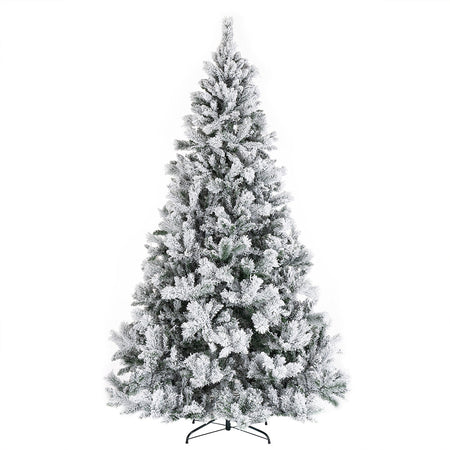 Albero di Natale Innevato Bianco Winter Palace Foltissimo 210cm 1420 Rami Innesto