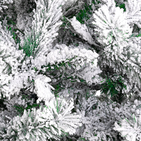 Albero di Natale Innevato Bianco Winter Palace Foltissimo 210cm 1420 Rami Innesto