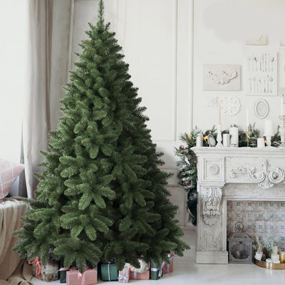 Albero di Natale 210 cm Pino Verde Molto Folto 850 Rami Base in Ferro pieghevole