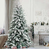 Albero di Natale Innevato 180 cm Folto Realistico 706 Punte PE PVC Base Metallo