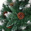 Albero di Natale Innevato 250cm Folto con Pigne 1600 Rami Base Legno Massello