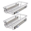 2pz Cassetto Telescopico Cucina 30cm Cestello Acciaio Estraibile Organizer Salvaspazio