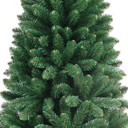 Albero di Natale Slim Pino Verde 240cm Artificiale 1125 Rami Pvc Ignifugo Salvaspazio