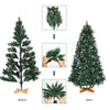 Albero di Natale Innevato 180cm Folto con Pigne 831 Rami Base Legno Massello