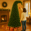 Albero di Natale Verde Punta Ricurva 180cm Artificiale 800 Punte Pvc Ignifugo