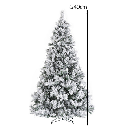 Albero di Natale Innevato Bianco Winter Palace Foltissimo 240cm 2050 Rami Innesto