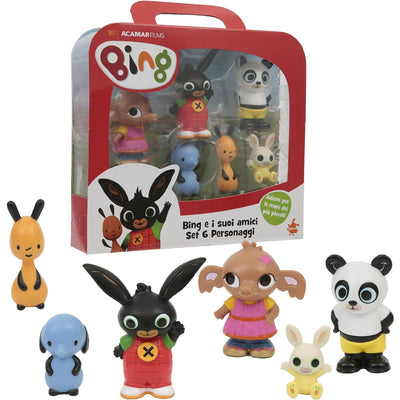 Bing 6 Mini Personaggi con Valigetta Gioco Bambini Idea Regalo
