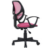 Sedia Girevole Casa Ufficio Cameretta Scrivania Ergonomica 5 Ruote Traspirante Rosa