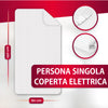 Coperta Elettrica Riscaldante Letto Singolo 80x150cm 3Livelli Calore Lavabile 60W