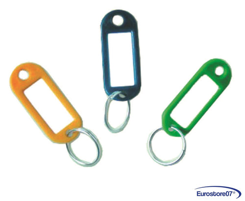 TARGHETTA PORTACARTELLINI CON ANELLO FISSO in plastica colori assortiti PZ 200