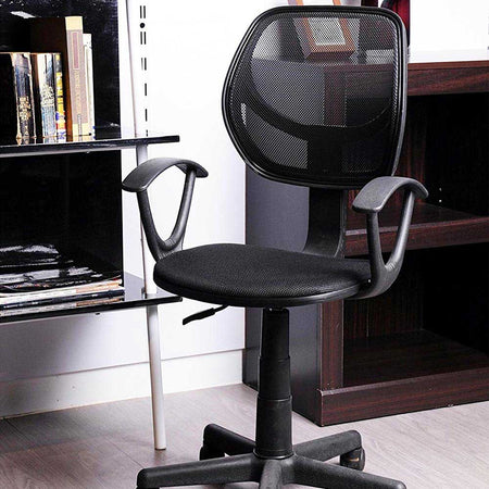 Sedia Girevole Casa Ufficio Cameretta Scrivania Ergonomica 5 Ruote Traspirante Nero