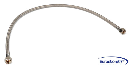 TUBO MACCHINA DA CAFFÈ FLEX INOX DN8 X2552IU 750mm F/F, 3/8'' dritto/dritto.