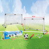 Set 2 Porte da Calcio 92x64 cm con Pallone e Gonfiatore Gioco per Bambini 3+