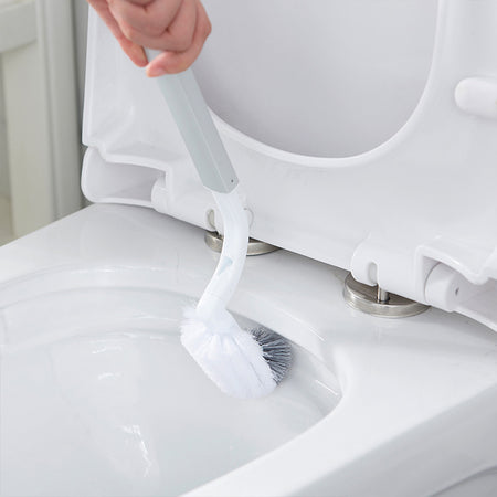 Set Scopino WC con Cestino Bagno 2 in 1 Salvaspazio Bianco con Portascopino
