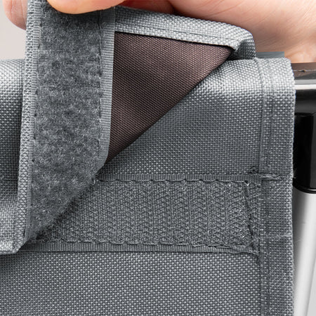 Cesto Biancheria 3 Scomparti Pieghevole Portabiancheria Metallo Tessuto Grigio