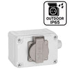 Presa Shucko Elettrica Cassetta Parete Muro Esterno Giardino Impermeabile IP65