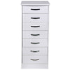 Cassettiera 7 Cassetti Multiuso Settimino Moderno Salvaspazio in Legno Mdf 116cm Bianco