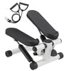 Stepper Allenamento Cardio Fitness Palestra con Manubri Elastici e Display Digitale Bianco