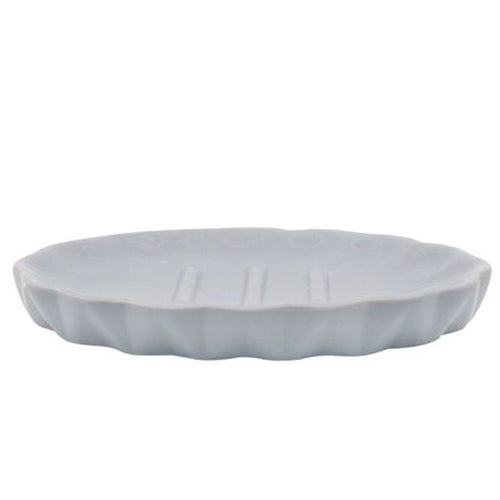 Piatto Piattino Porta Sapone Saponetta Accessori Arredo Bagno Grigio Decorata 79952