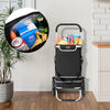 Carrello Spesa Montascale 56L Nero Borsa Termica Trolley Portaspesa con Tracolla