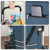 Carrello Spesa Montascale 56L Blu Borsa Termica Trolley Portaspesa con Tracolla