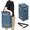 Carrello Spesa Montascale 56L Blu Borsa Termica Trolley Portaspesa con Tracolla