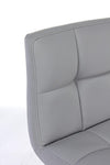 Sgabello Memphis da bar struttura in acciaio seduta con imbottitura rivestimento in semi pelle per interni