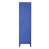 Armadietto Spogliatoio in Metallo con Chiave 1 Anta 3 Scomparti 138x38,5x38,5 Blu
