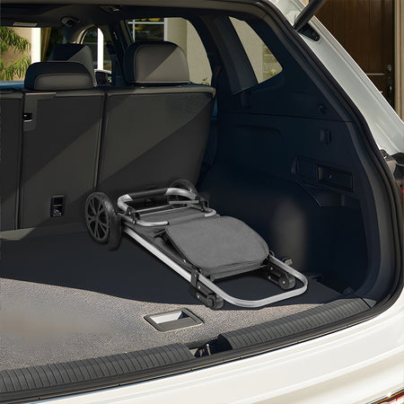 Carrello Spesa Pieghevole 50LT con Borsa Termica Trolley Porta Spesa 2 Ruote Grigio