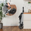 Carrello Spesa Pieghevole 50LT con Borsa Termica Trolley Porta Spesa 2 Ruote Grigio