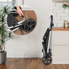 Carrello Spesa Pieghevole 50LT con Borsa Termica Trolley Porta Spesa 2 Ruote Nero