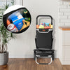Carrello Spesa Pieghevole 50LT con Borsa Termica Trolley Porta Spesa 2 Ruote Nero