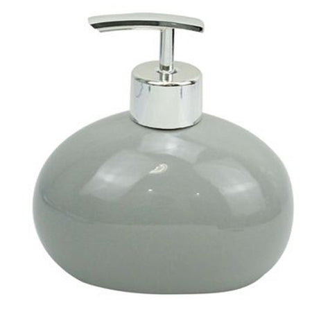 Dispenser Per Sapone Liquido Ceramica Grigio Dosatore Moderno Arredo Bagno 79252