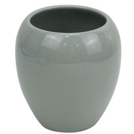 Bicchiere Porta Spazzolini Ceramica Grigio Moderno Accessorio Arredo Bagno 79253