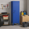 Armadietto Spogliatoio in Metallo con Chiave 1 Anta 3 Scomparti 138x38,5x38,5 Blu