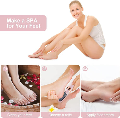 Pedicure A Batteria Ricaricabile Elimina Calli Rimuovi Duroni Piedi Esfoliante