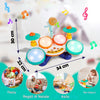 Batteria Giocattolo Luminoso e Microfono per Bambini Tamburo Musicale Idea Regalo
