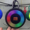 Cassa Speacker Portatile Bluetooth Luce Led Multicolor Con Gancio Per Appenderla