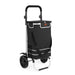Carrello Spesa Pieghevole 50LT con Borsa Termica Trolley Porta Spesa 2 Ruote Nero