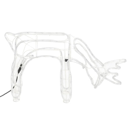 Renne 2 pz Figure Natalizie 144 LED Bianco Caldo 73x31x45 cm per Esterni