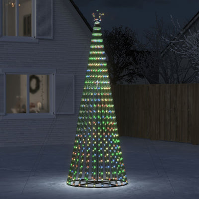 Albero di Natale LED 300 cm con 688 Luci Multicolore e 8 Effetti Luminosi