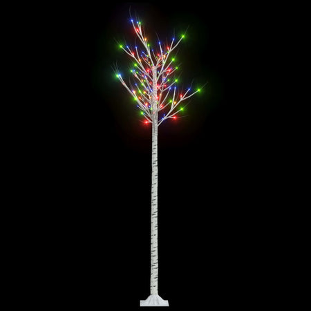 Albero di Natale Salice 220 cm con 200 LED Multicolore per Interno ed Esterno