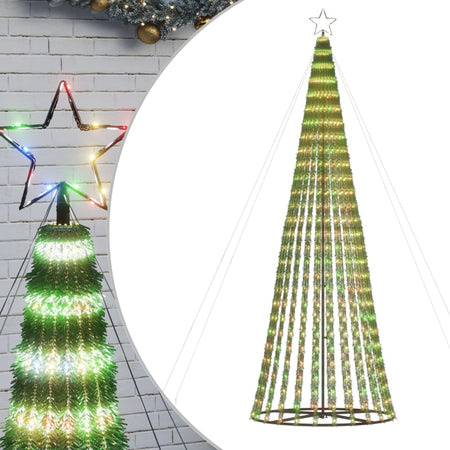 Albero di Natale LED 300 cm con 688 Luci Multicolore e 8 Effetti Luminosi