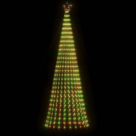Albero di Natale LED 300 cm con 688 Luci Multicolore e 8 Effetti Luminosi
