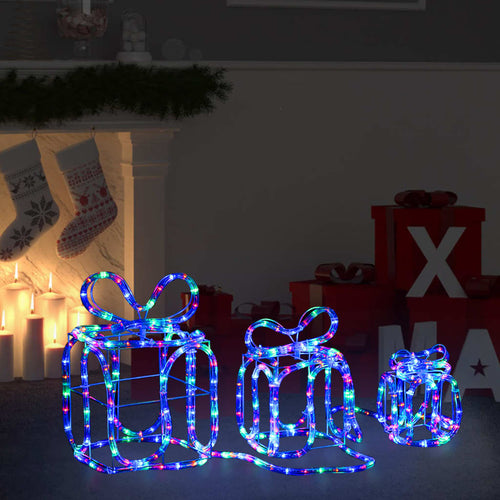 Scatole Regalo 180 LED Multicolore per Interni e Esterni Decorazione Natale
