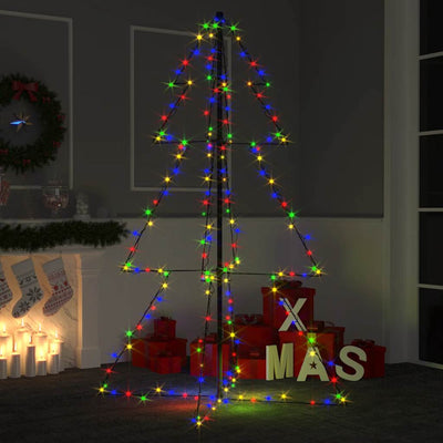 Albero di Natale a Cono Luminoso 200 Led per Interno Esterno H. 150cm Diam. 98cm